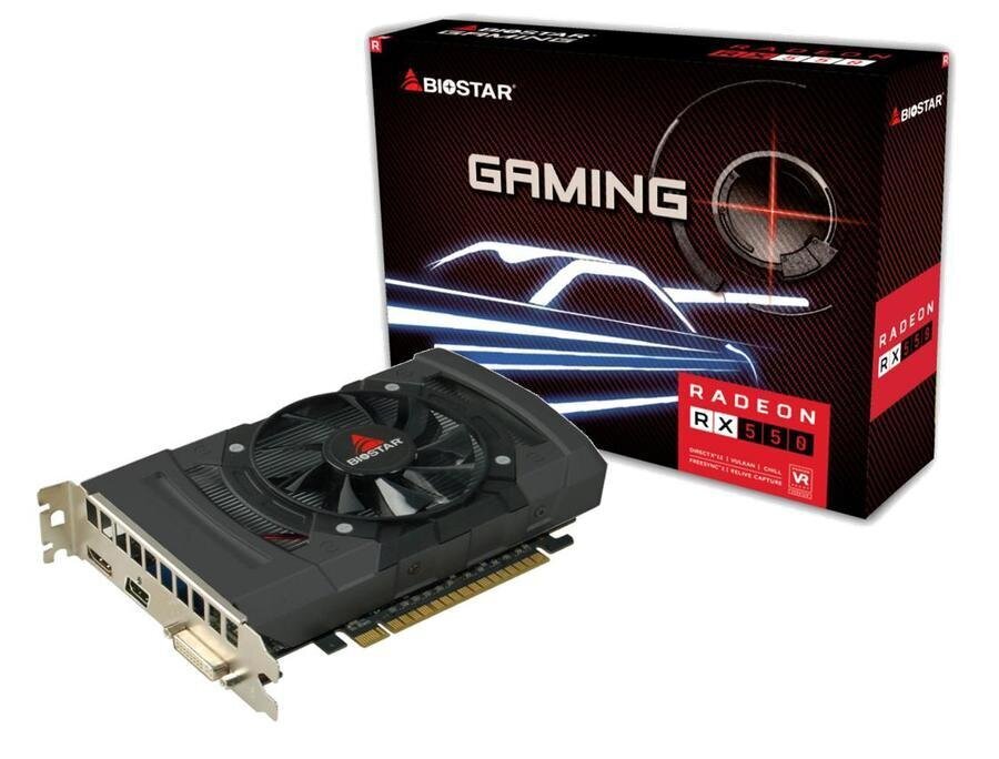 Biostar Radeon RX550 AMD Radeon RX 550 4 GB GDDR5 hind ja info | Videokaardid | hansapost.ee