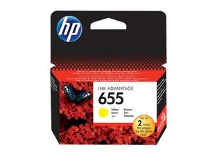 HP 655 Originaal Kollane 1 tk. hind ja info | Tindiprinteri kassetid | hansapost.ee