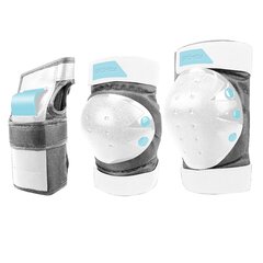 Защитный набор Spokey Shield Pro, белый/синий цена и информация | Movino Твердой брони прочный Детский жлем  ркгулеровкой ремешков размер M (3-7л.) Черный | hansapost.ee