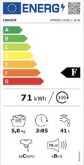 Indesit MTWSC51051WPL цена и информация | Стиральные машины | hansapost.ee