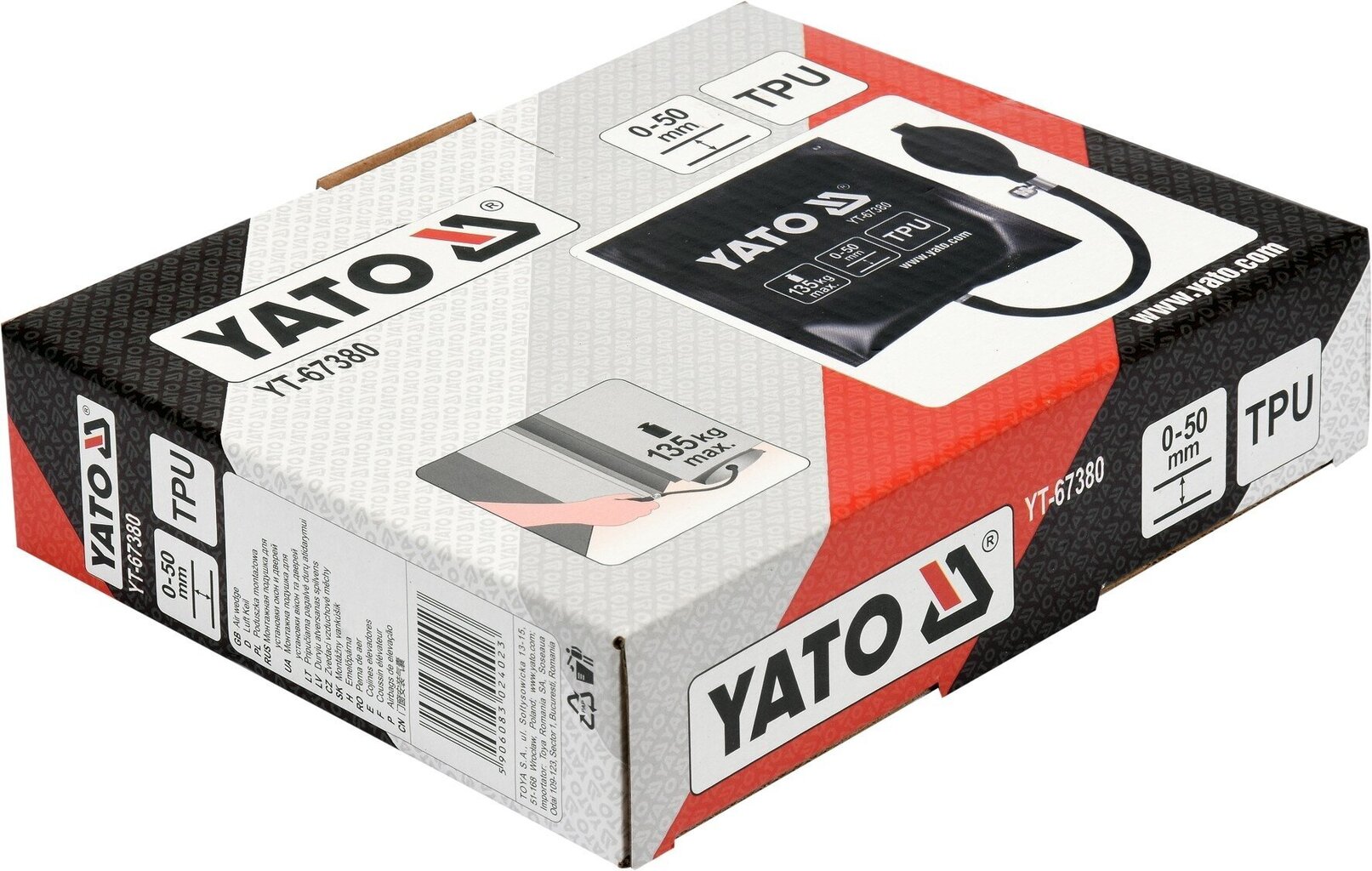 Täispuhutav paigalduspadi 135kg, 0-50mm Yato (YT-67380) цена и информация | Käsitööriistad | hansapost.ee