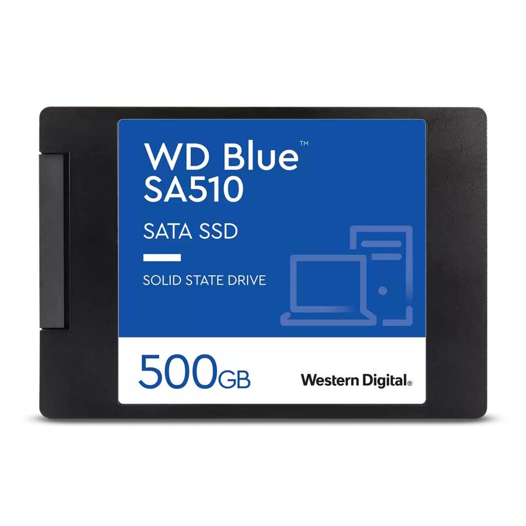 SSD|WESTERN DIGITAL|Blue SA510|500GB|SATA 3.0|Kirjutuskiirus 510 MBait/s|Lugemiskiirus 560 MBait/s|2,5"|TBW 200 TB|MTBF 1750000 tundi|WDS500G3B0A hind ja info | Sisemised kõvakettad | hansapost.ee