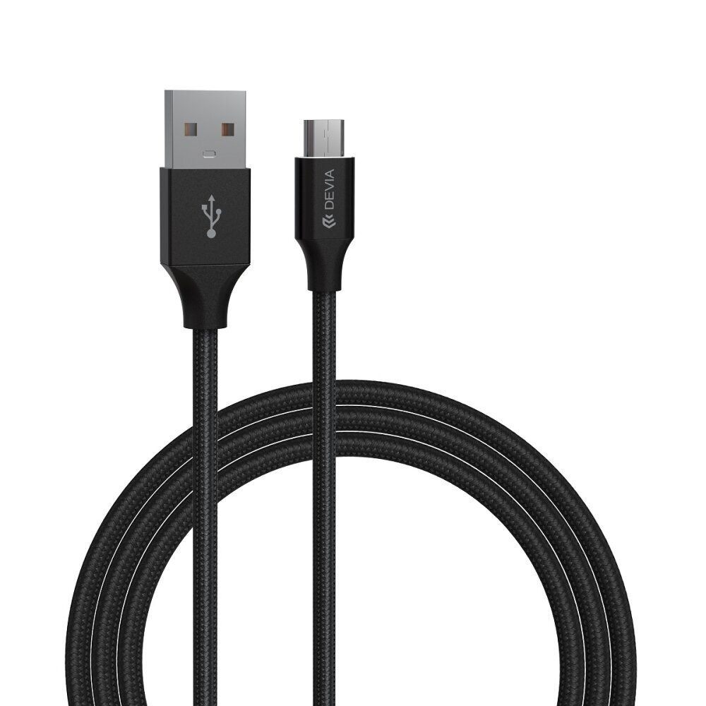 Devia cable Gracious USB - MicroUSB 1,0 m 2,4A black hind ja info | Mobiiltelefonide kaablid | hansapost.ee