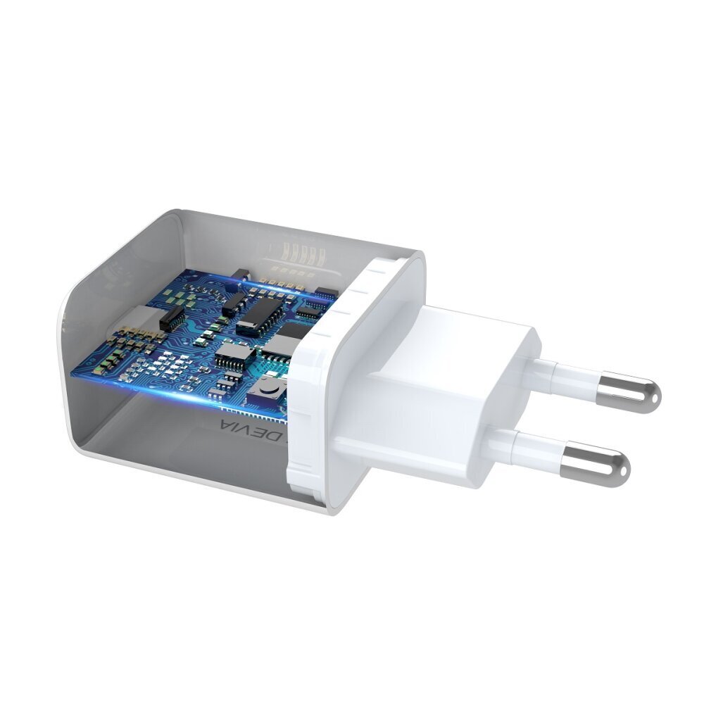 Devia wall charger Smart PD 30W 1x USB-C white hind ja info | Laadijad mobiiltelefonidele | hansapost.ee