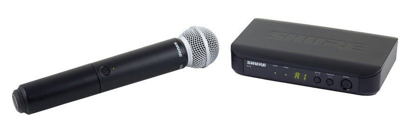 Juhtmevaba mikrofon koos jaamaga Shure BLX24E/SM58-K14 цена и информация | Mikrofonid | hansapost.ee