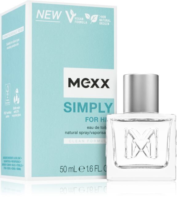 Parfüümvesi Mexx Simply EDT meestele 50 ml price and information | Parfüümid meestele | hansapost.ee