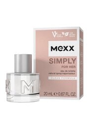 Parfüümvesi Mexx Simply EDT naistele 20 ml price and information | Perfumes for women | hansapost.ee