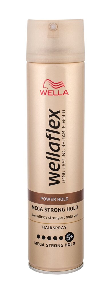 Tugev fikseeriv juukselakk Wella Wellaflex Mega Strong Hold 250 ml цена и информация | Juuste viimistlusvahendid | hansapost.ee