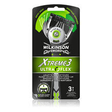 Одноразовые бритвы для мужчин Wilkinson Sword Xtreme 3 Ultra Flex, 3 шт. цена и информация | Средства для бритья и косметика | hansapost.ee