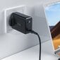 Acefast GaN charger (UK plug) 2x USB Type C 50W, Power Delivery, PPS, Q3 3.0, AFC, FCP black (A32 UK) hind ja info | Laadijad mobiiltelefonidele | hansapost.ee