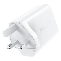 Acefast GaN charger (UK plug) 2x USB Type C 50W, Power Delivery, PPS, Q3 3.0, AFC, FCP black (A32 UK) hind ja info | Laadijad mobiiltelefonidele | hansapost.ee