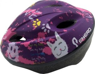 Kask rowerowy dziecięcy regulowany Enero Love Kitty r.M (49-51cm) цена и информация | Шлемы | hansapost.ee