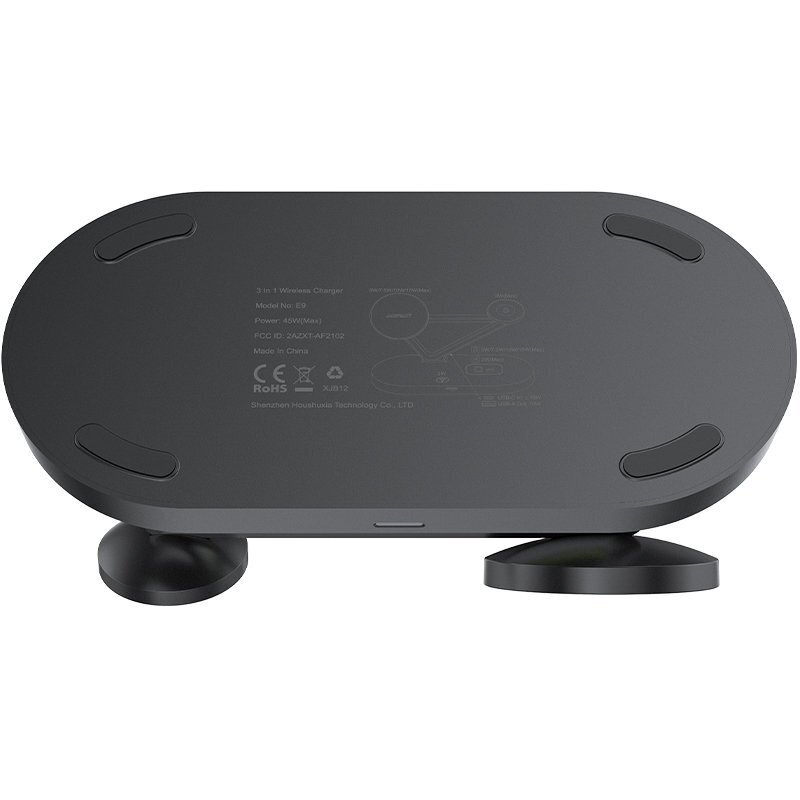 Acefast 15W Qi Wireless Charger for iPhone (with MagSafe), Apple Watch and Apple AirPods Stand Holder Magnetic Holder Black (E9 black) hind ja info | Laadijad mobiiltelefonidele | hansapost.ee