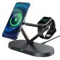 Acefast 15W Qi Wireless Charger for iPhone (with MagSafe), Apple Watch and Apple AirPods Stand Holder Magnetic Holder Black (E9 black) hind ja info | Laadijad mobiiltelefonidele | hansapost.ee