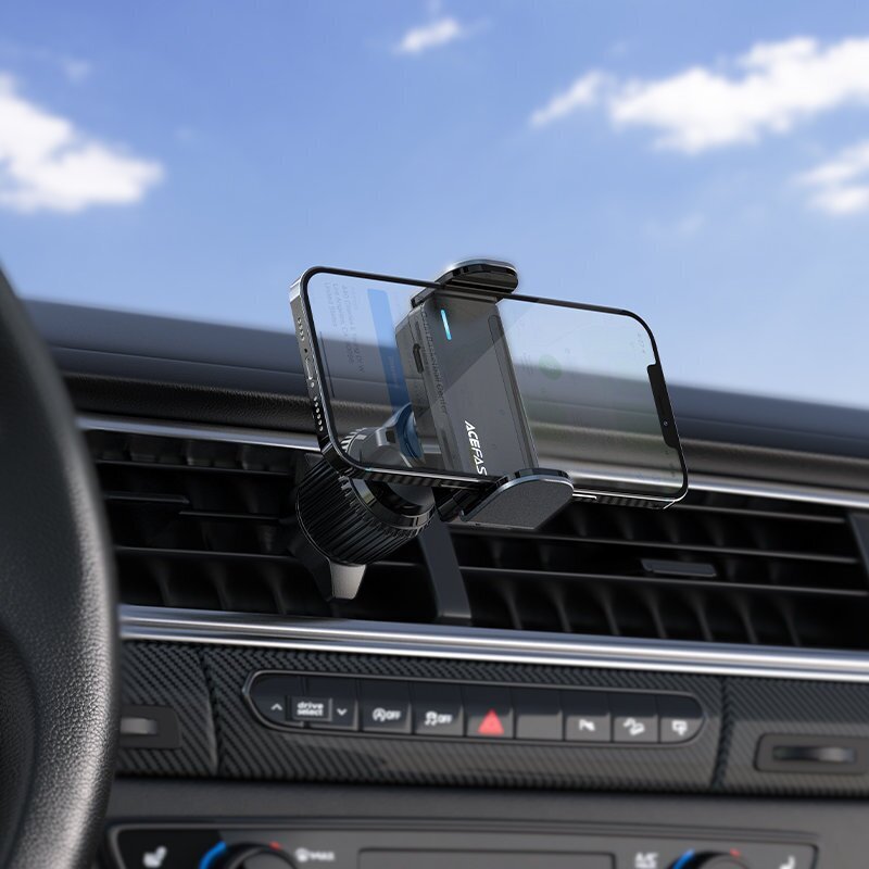 Acefast car automatic phone holder on the ventilation grille black (D9 black) цена и информация | Telefonihoidjad | hansapost.ee