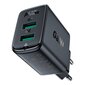 Acefast charger 2x USB 18W QC 3.0, AFC, FCP black (A33 black) цена и информация | Laadijad mobiiltelefonidele | hansapost.ee