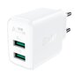 Acefast charger 2x USB 18W QC 3.0, AFC, FCP white (A33 white) цена и информация | Laadijad mobiiltelefonidele | hansapost.ee