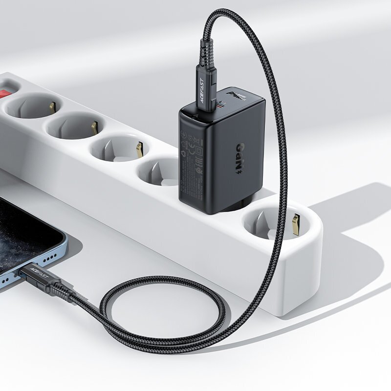 Acefast A29 PD50W GaN (USB-C + USB-C) dual port charger black цена и информация | Laadijad mobiiltelefonidele | hansapost.ee