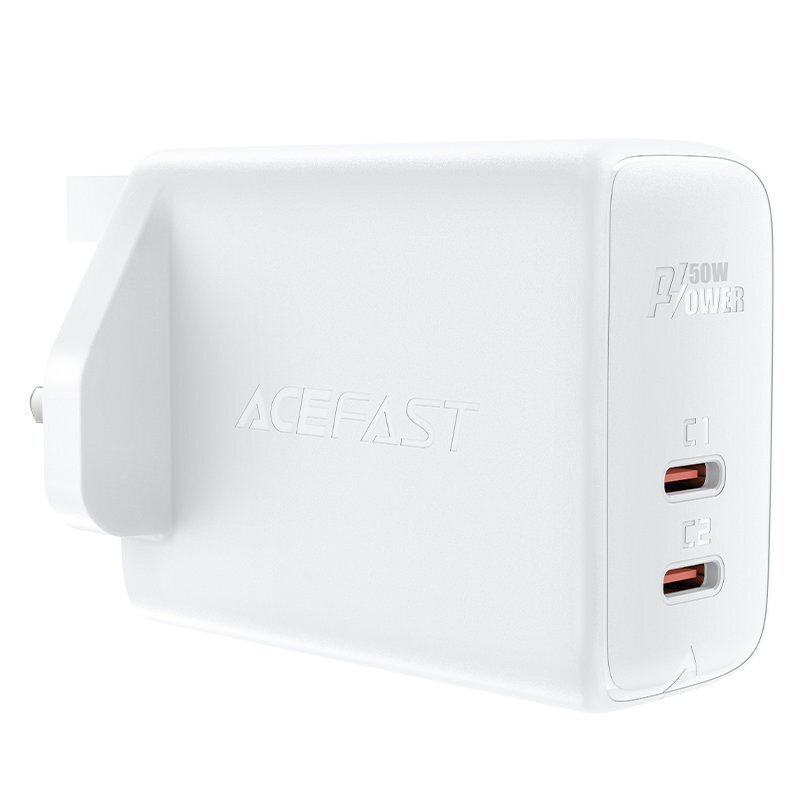 Acefast GaN charger (UK plug) 2x USB Type C 50W, Power Delivery, PPS, Q3 3.0, AFC, FCP (A32 UK) цена и информация | Laadijad mobiiltelefonidele | hansapost.ee