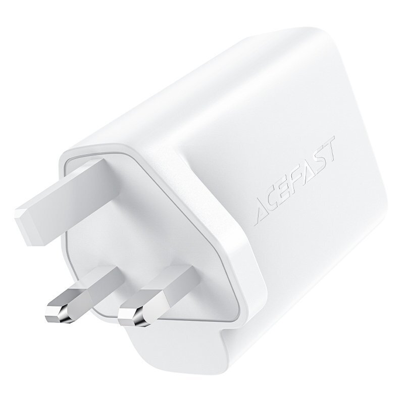 Acefast GaN charger (UK plug) 2x USB Type C 50W, Power Delivery, PPS, Q3 3.0, AFC, FCP (A32 UK) цена и информация | Laadijad mobiiltelefonidele | hansapost.ee