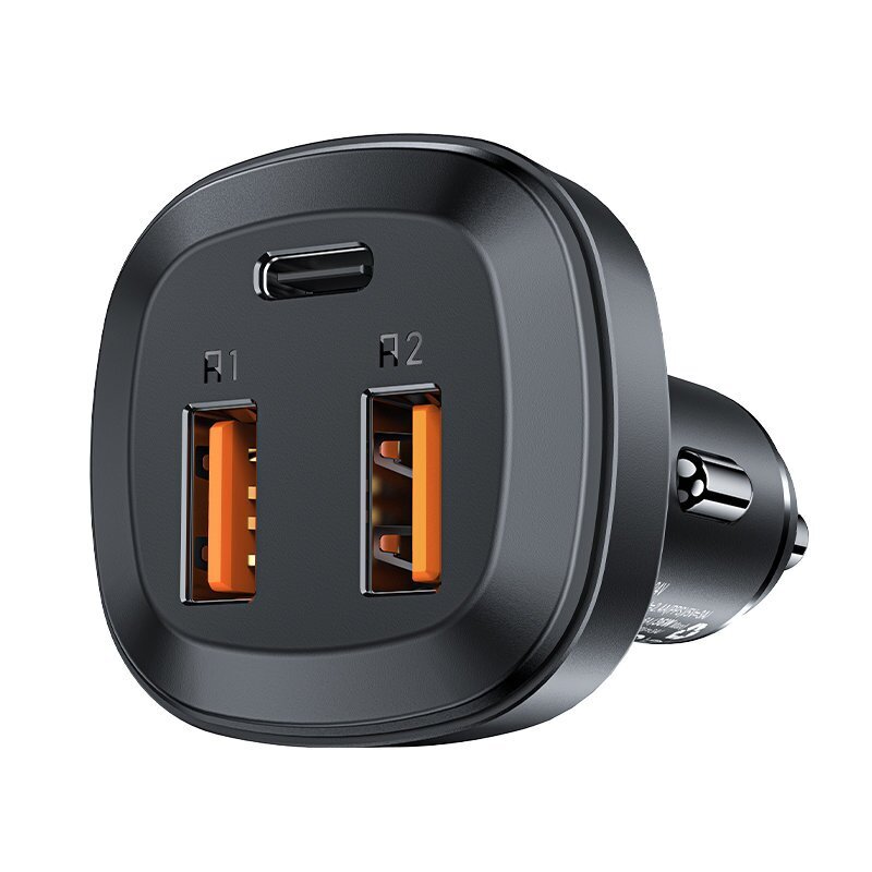 Acefast car charger 66W 2x USB / USB Type C, PPS, Power Delivery, Quick Charge 4.0, AFC, FCP, SCP black (B9) hind ja info | Laadijad mobiiltelefonidele | hansapost.ee
