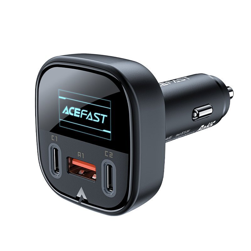 Acefast autolaadija 101W 2x USB Type C / USB, PPS, Power Delivery, Quick Charge 4.0, AFC, FCP black (B5) цена и информация | Laadijad mobiiltelefonidele | hansapost.ee