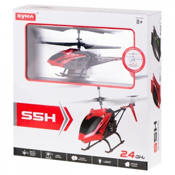 Raadio teel juhitav helikopter SYMA S5H 2,4GHZ, punane, 8 aastat+ hind ja info | Mänguasjad poistele | hansapost.ee