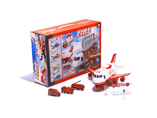 Игрушечный самолет с 3 пожарными машинами цена и информация | Игрушки для мальчиков | hansapost.ee