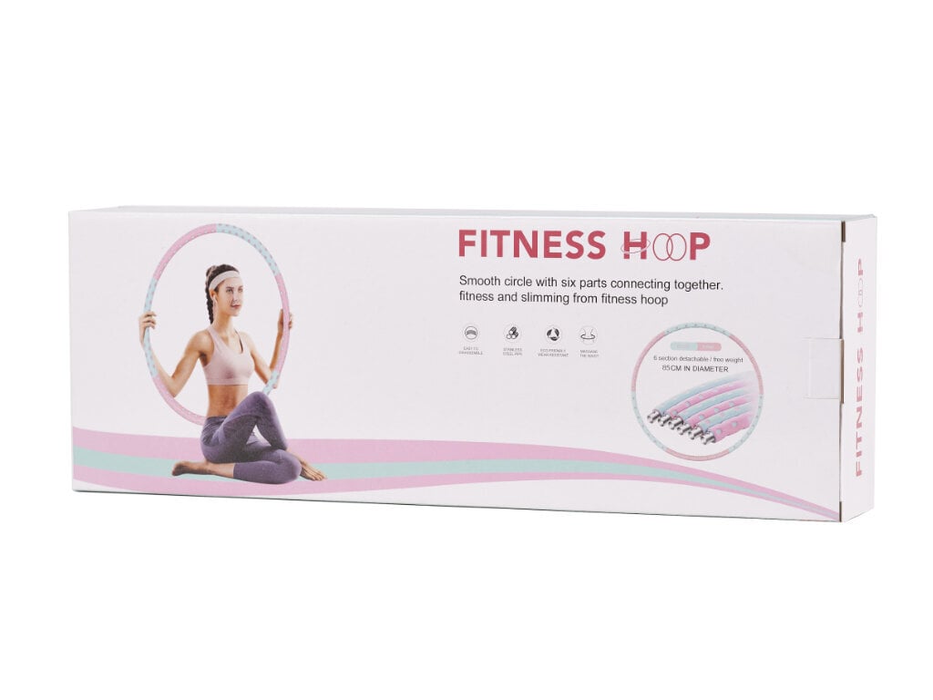 Jõusaali vibu Hula Hop masseerijaga 85 cm roosa-hall цена и информация | Hularõngad | hansapost.ee