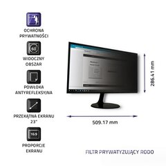 Кронштейн Qoltec 51057 display privacy filters 58.4 см (23") цена и информация | Кронштейны для монитора | hansapost.ee