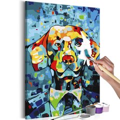 Tee ise - maal lõuendil - Koera portree 40x60 cm hind ja info | Maalimiskomplektid numbrite järgi | hansapost.ee