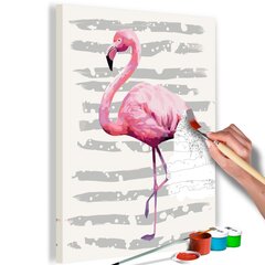Maalimine numbrite järgi Ilus flamingo 40x60 cm hind ja info | Maalimiskomplektid numbrite järgi | hansapost.ee