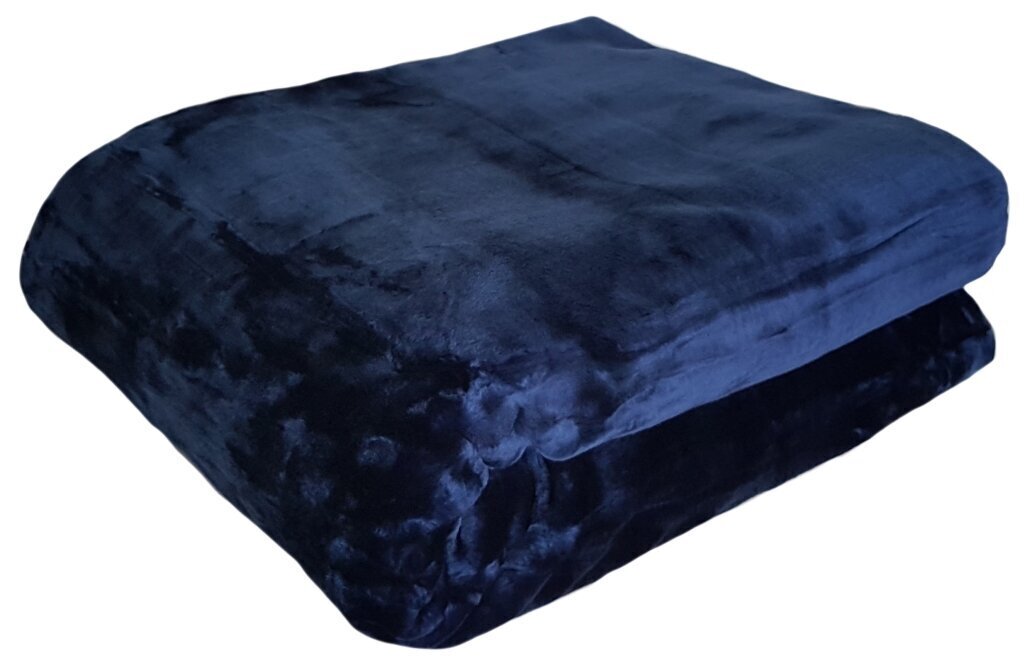 Ühevärviline voodikate - pleed KG-32, tumesinine, 160 x 210 cm цена и информация | Pleedid, voodikatted ja päevatekid | hansapost.ee