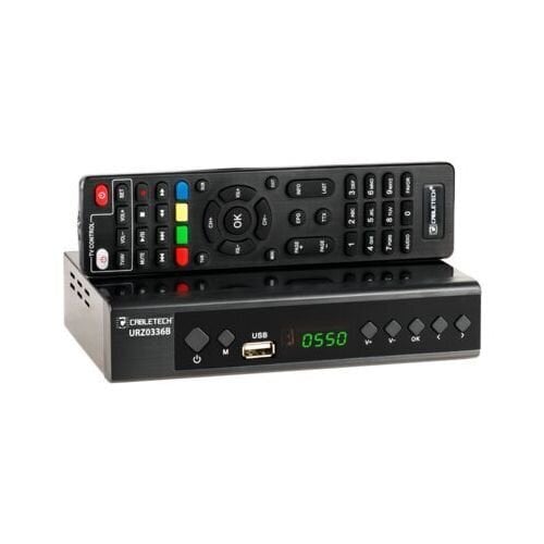 Cabletech DEKODER DVB-T2 H.265 HEVC URZ0336B цена и информация | TV tüünerid | hansapost.ee