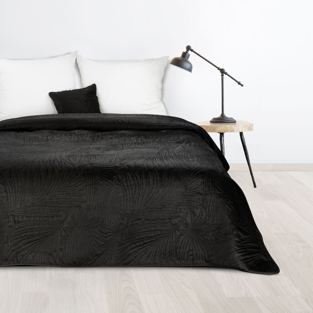 Voodikate Luiz4, must, 170 x 210 cm цена и информация | Pleedid, voodikatted ja päevatekid | hansapost.ee