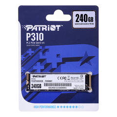SSD Patriot Viper P310 M.2 PCI-Ex4 NVMe 240GB цена и информация | Внутренние жёсткие диски (HDD, SSD, Hybrid) | hansapost.ee
