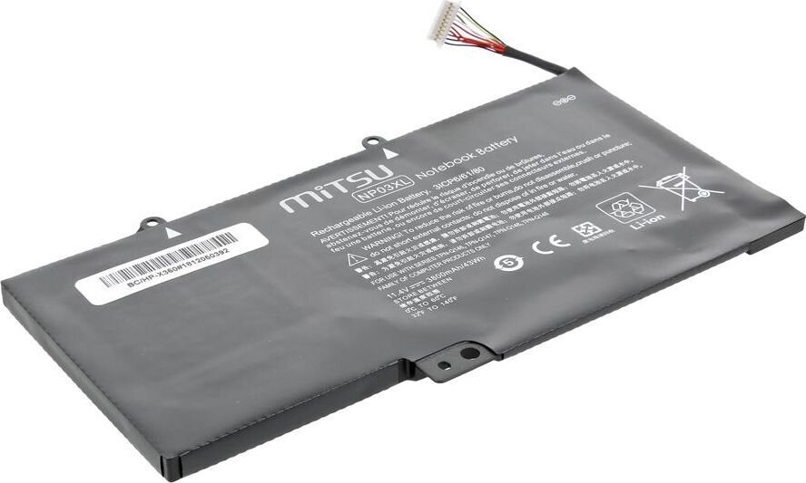 Mitsu BC/HP-X360 hind ja info | Sülearvuti akud | hansapost.ee