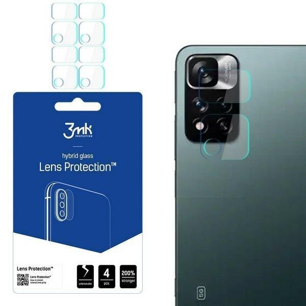 3MK Lens Protect telefoni Xiaomi Redmi Note 11 Pro / Redmi Note 11 Pro 5G kaamerale, 4 tk. hind ja info | Ekraani kaitseklaasid ja kaitsekiled | hansapost.ee