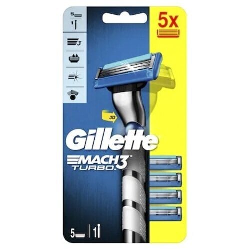 Gillette Mach3 3D Turbo Barcelona raseerija + 5 pead цена и информация | Raseerimisvahendid | hansapost.ee