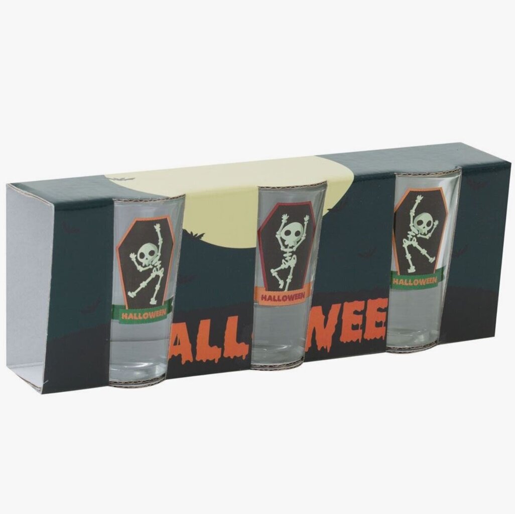 Halloweeni klaaside komplekt, 3 tk., 35 ml hind ja info | Klaasid, kruusid ja kannud | hansapost.ee