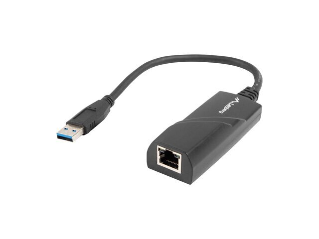 Lanberg NC-1000-01 cable gender changer USB-A RJ-45 Black цена и информация | USB adapterid ja jagajad | hansapost.ee