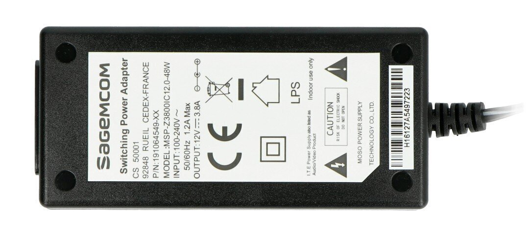 Adapter LiteOn 12V / 4.17A - DC 5.5 / 2.5mm pistik - kaabliga цена и информация | USB adapterid ja jagajad | hansapost.ee