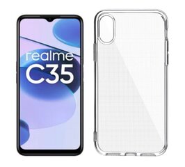 Задний чехол-крышка TakeMe Clear серии, прозрачный, 2мм, тонкий, для Realme C35 цена и информация | Чехлы для телефонов | hansapost.ee