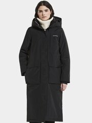 Женская длинная зимняя куртка Didriksons LEYA, цвет черный цена и информация | Женские куртки | hansapost.ee