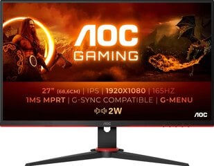 27" AOC 27G2SPAE/BK цена и информация | Мониторы | hansapost.ee