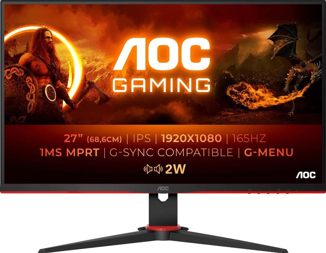 27" AOC 27G2SPAE/BK цена и информация | Monitorid | hansapost.ee