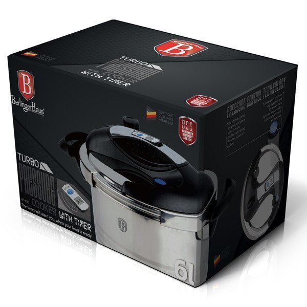 Berlinger Haus kiirkeedupott taimeriga Turbo Pressure Cooker, 6 l hind ja info | Potid | hansapost.ee