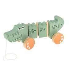 Растягиваемая деревянная игрушка Крокодил, Smiki цена и информация | Игрушки для малышей | hansapost.ee