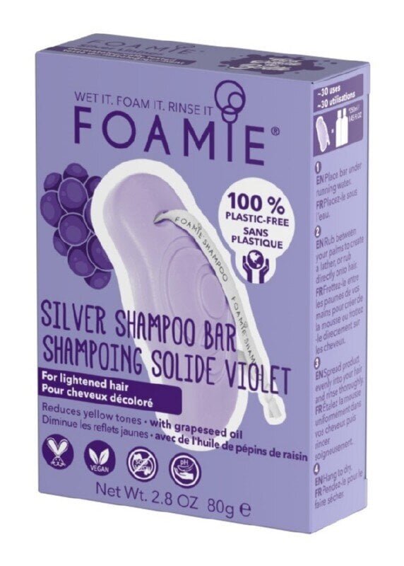 Tahke hõbešampoon blondidele juustele Foamie Shampoo Bar Silver Linings (for blonde hair) цена и информация | Šampoonid | hansapost.ee