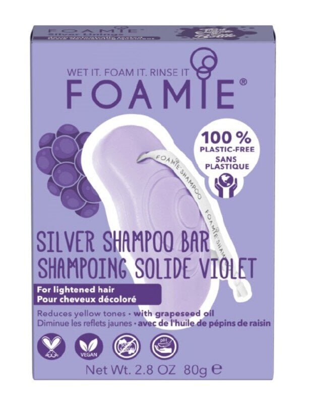 Tahke hõbešampoon blondidele juustele Foamie Shampoo Bar Silver Linings (for blonde hair) цена и информация | Šampoonid | hansapost.ee